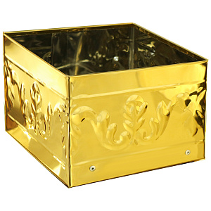 Ящик для огарков "Иерусалимский" металлический, 1 отделение, 15х15х12 см (нерж. сталь)