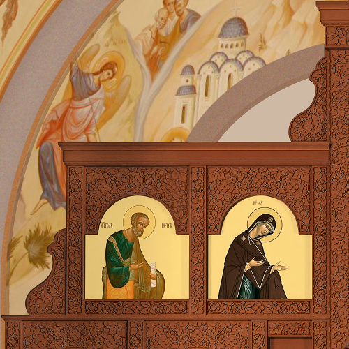 Иконостас "Суздальский" двухъярусный (Алтайский край), светлый, 531х482,7х20,8 фото 4