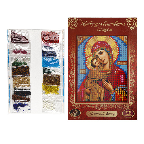 Набор для вышивания бисером "Икона Божией Матери "Феодоровская", 19х24 см фото 2