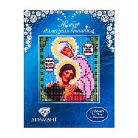 Алмазная мозаика "Икона благоверных князя Петра и княгини Февронии", 9х12 см
