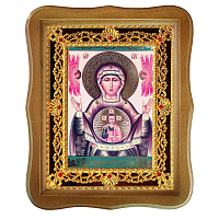 Икона Божией Матери "Знамение", 22х27 см, фигурная багетная рамка