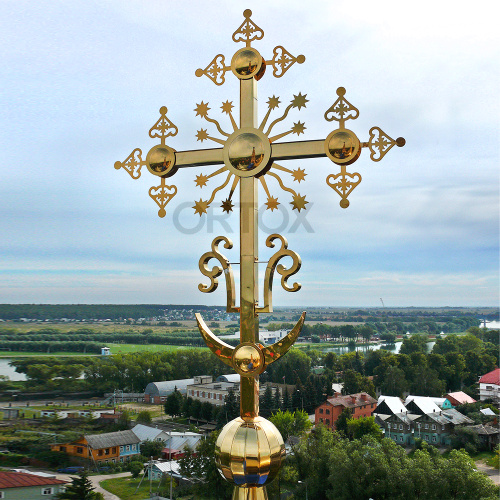 Крест на купол ажурный фото 2