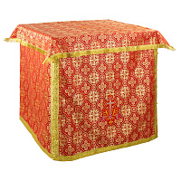 Облачение на престол с пеленой, шелк "Горненский", красное с золотом