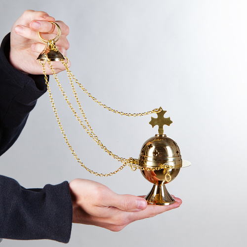 Кадило требное № 31, латунь, 9х13 см фото 7