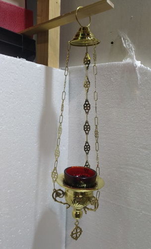 Лампада подвесная, латунь, 11,5х15 см, У-1297 фото 2