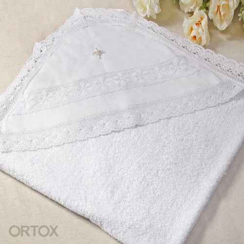 Комплект для крещения "Василиса" белый: рубашка и пеленка, хлопок, размер в ассортименте фото 9