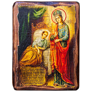 Икона Божией Матери "Целительница", под старину (17х23 см)