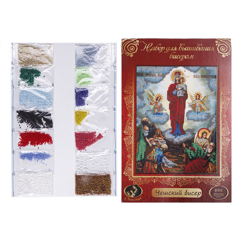 Набор для вышивания бисером "Икона Божией Матери "Всех скорбящих радость", 19х24 см фото 2