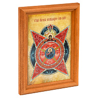 Икона "Всевидящее око Божие" в деревянной рамке, 12х1,5х17 см