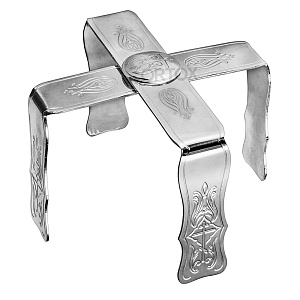 Звездица из ювелирного сплава в серебрении, Ø 11 см (травление)