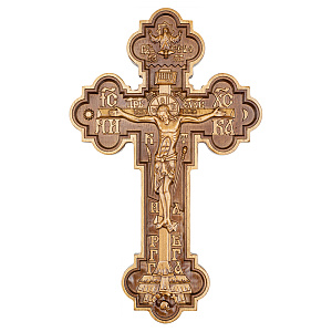 Крест резной выносной фигурный, бук (21х40 см)