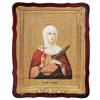 Икона большая храмовая мученицы Татианы Римской, фигурная рама