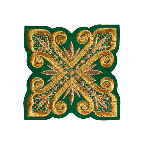 Набор крестов для иерейского облачения зеленый, золотая нить фото 4 Набор крестов для иерейского облачения зеленый, золотая нить фото 4