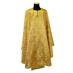 Далматик иерейский желтый, церковный шелк (с орнаментом)
