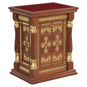 Жертвенник "Костромской", цвет "кипарис" с золотом (поталь) (80х60х100 см)