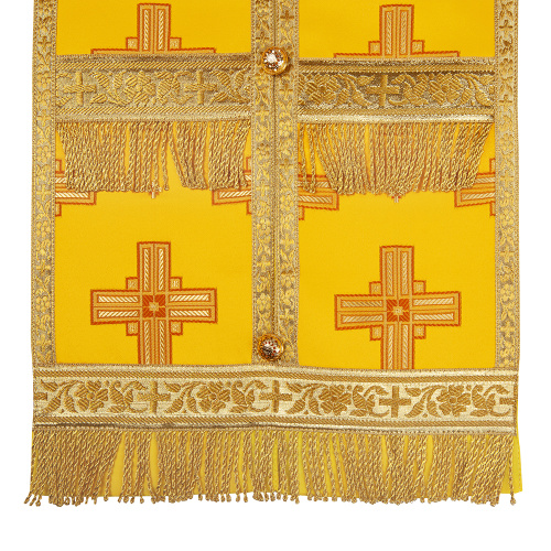 Требный набор / комплект, шелк "Святительский", с подкладом, желтый с золотом фото 5