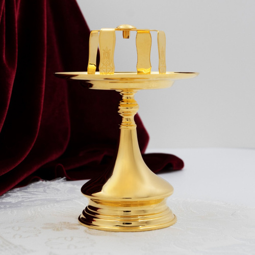 Дискос из ювелирного сплава в позолоте малый фото 2