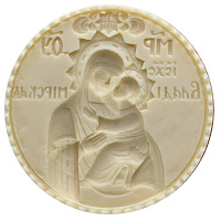 Печать для просфор с иконой Божией Матери "Владимирская", Ø 7,5 см, №2, У 3-1097