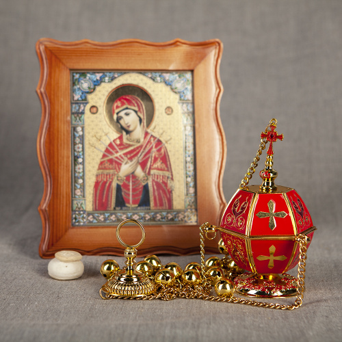 Кадило, цинковый сплав, эмаль, 12х18 см фото 2 Кадило, цинковый сплав, эмаль, 12х18 см фото 2