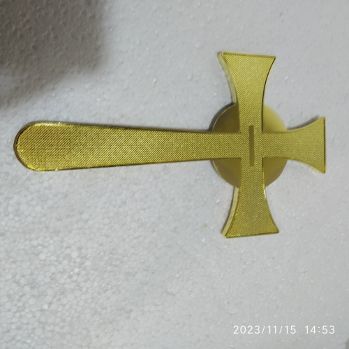 Крест требный четырехконечный, зеленая эмаль, камни, 17х29 см, 100-0921 фото 12