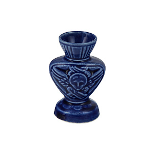Подсвечник настольный керамический "Серафим", 3,5х5,3 см (синий)