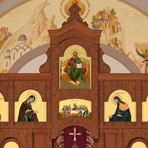 Иконостас "Суздальский" двухъярусный (Алтайский край), светлый, 531х482,7х20,8 фото 6