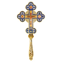 Крест требный, цинковый сплав, камни, 15х30 см, У-1341