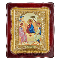 Икона большая храмовая Святая Троица, фигурная рама №1