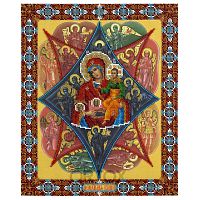 Набор для вышивания бисером "Икона Божией Матери "Неопалимая Купина", 25x30,5 см