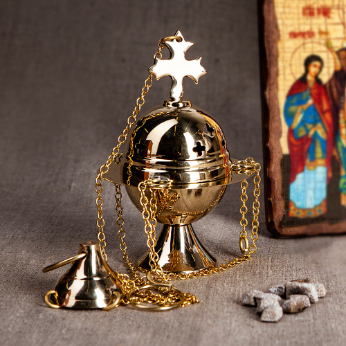 Кадило требное № 31, латунь, 9х13 см фото 6