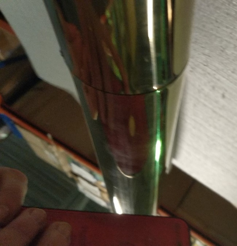 Столбик ограждения солеи металлический с шаром, 32х94 см, цвет "под золото", У-1218 фото 3