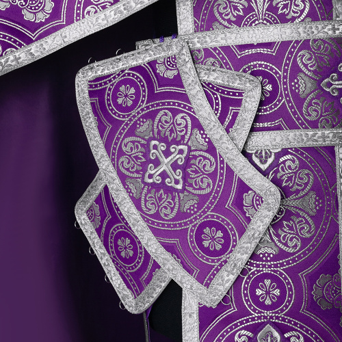 Иерейское облачение, шелк "Горненский", фиолетовое с серебром фото 7 Иерейское облачение, шелк "Горненский", фиолетовое с серебром фото 7