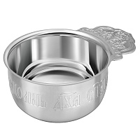 Ковш для запивки из ювелирного сплава в серебрении, Ø 6,5 см