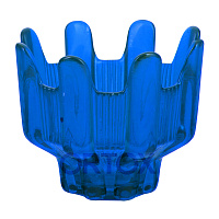 Стаканчик для лампады синий, высота 6,5 см, диаметр 6,5 см, У-0111