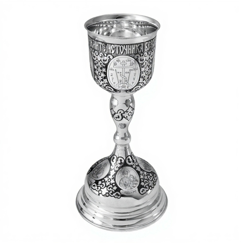 Потир серебряный, ручная гравировка, оксидирование фото 4 Потир серебряный, ручная гравировка, оксидирование фото 4