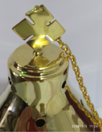 Кадило № 54, латунь, 11,7х20,1 см, №1, У 13-0276 фото 6