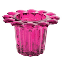 Стаканчик для лампадки "Ромашка" розовый, высота 5,5 см, диаметр 8 см