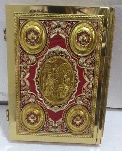 Апостол красный, полный оклад "под золото", эмаль, 23х30 см, У-1149 фото 3
