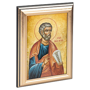 Икона апостола Петра в пластиковой рамке,13х1,5х18 см (стекло, картон)