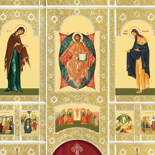 Иконостас деревянный "Суздальский" четырехъярусный белый с золотом (поталь), 608х637х25,4 см фото 8 Иконостас деревянный "Суздальский" четырехъярусный белый с золотом (поталь), 608х637х25,4 см фото 8