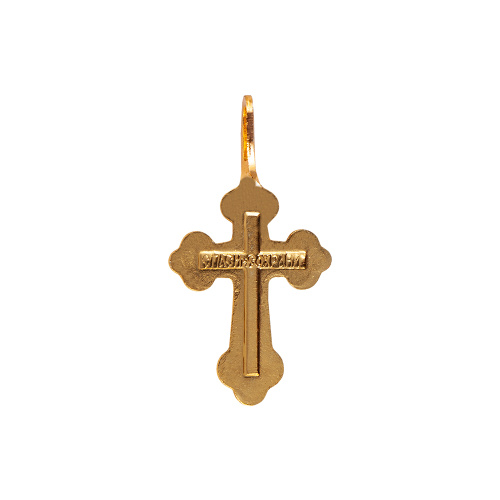 Нательный крестик №38, гальванический, 1,7х3,5 см, золотистый фото 2