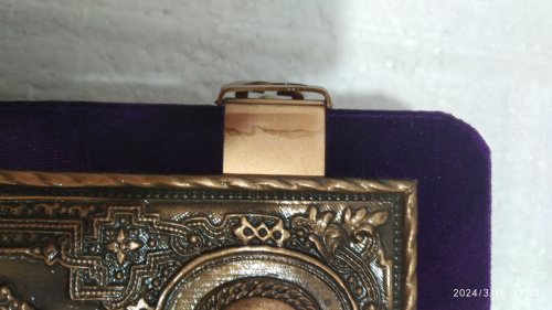 Евангелие требное среднее фиолетовое, оклад "под бронзу", бархат, 17х22 см, У-1147 фото 6