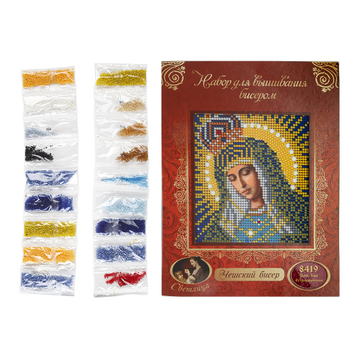 Набор для вышивания бисером "Икона Божией Матери "Остробрамская", 19х24 см фото 2