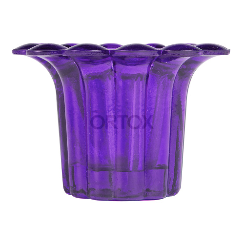 Стаканчик для лампадки "Ромашка", фиолетовый, высота 5,5 см, диаметр 8 см фото 2