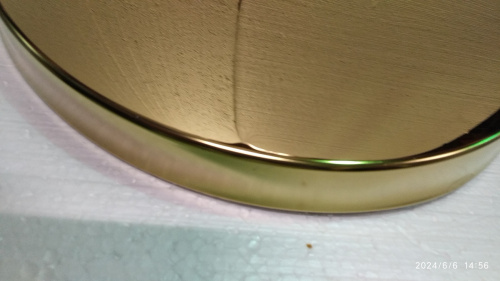 Столбик ограждения солеи металлический, 32х91 см, цвет "под золото", У-1120 фото 6
