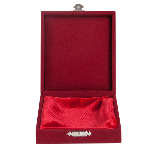 Футляр универсальный, 10х9х3 см, бордовый флок фото 6