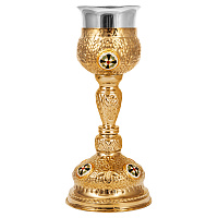Потир № 14 на 0,25 л, латунь, нержавеющая сталь, 13х29 см