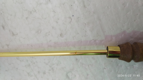 Гасильник для свечей церковный латунный с деревянной ручкой, длина 28 см, У-1285 фото 4