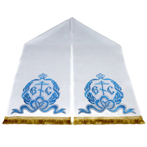Рушник архиерейский вышитый "Вензель", 210х40 см фото 5
