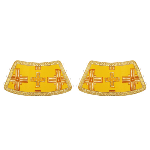 Требный набор / комплект, шелк "Святительский", с подкладом, желтый с золотом фото 4